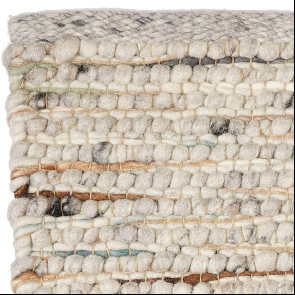 Wollen vloerkleed Greet Lichtgrijs 03 detail