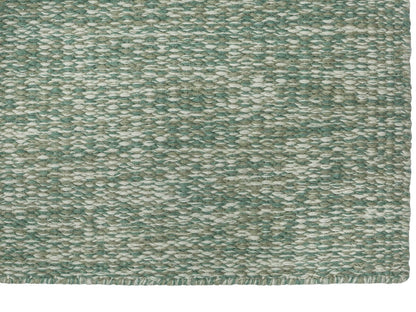 Wollen vloerkleed dun vlak Gise Groen Detail