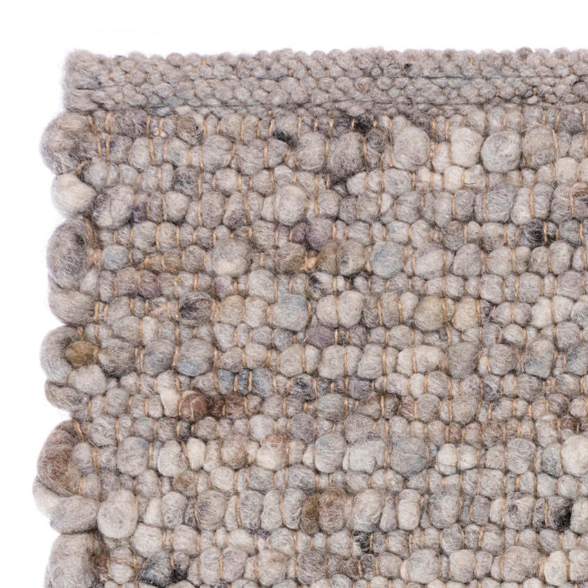 Wollen vloerkleed gevlochten Vera Paars 09 detail