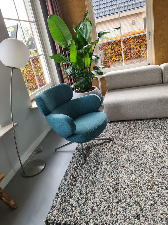 Wollen vloerkleed grof hoogpolig Tatum Ocean Mix 05 interieurfoto