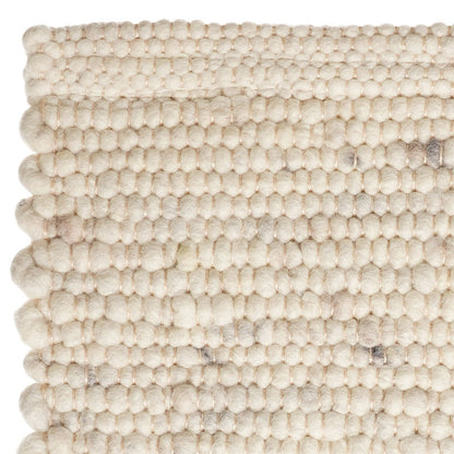 Wollen vloerkleed handgeweven Arna Offwhite 03