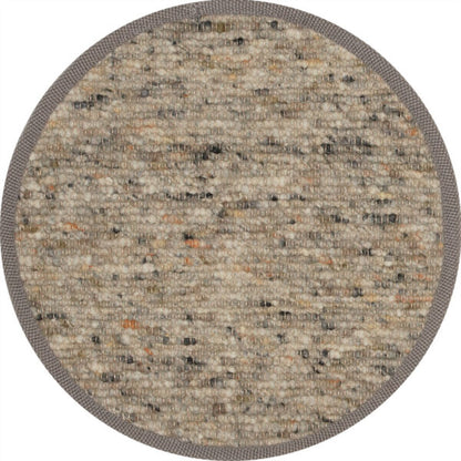 Wollen vloerkleed handgeweven Arna Rond Nature Mix 07