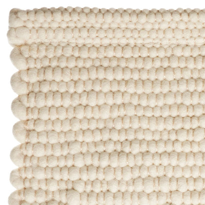 Wollen vloerkleed handgeweven Arna Wit 01