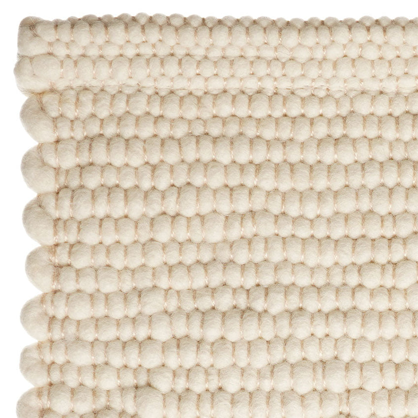 Wollen vloerkleed handgeweven Arna Wit 01