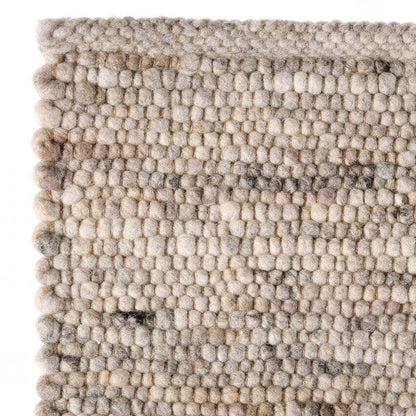 Wollen vloerkleed handgeweven Nanda Beige Groen 07