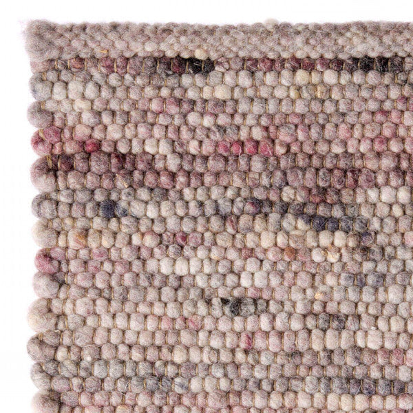 Wollen vloerkleed handgeweven Nanda Paars 12