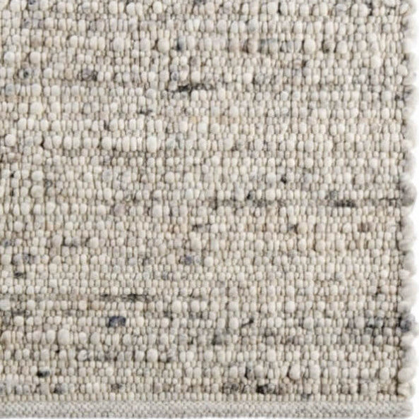 Wollen vloerkleed handgeweven Vera Offwhite 01 detail