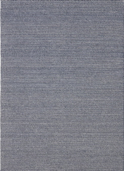 Wollen vloerkleed hip Fenne Grijs Nachtblauw 