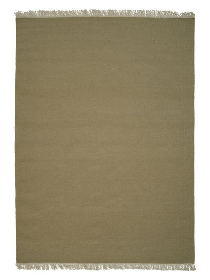 Wollen vloerkleed hip met flosjes Robijn Bamboo 