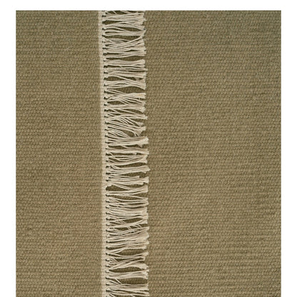 Wollen vloerkleed hip met flosjes Robijn Bamboo detail