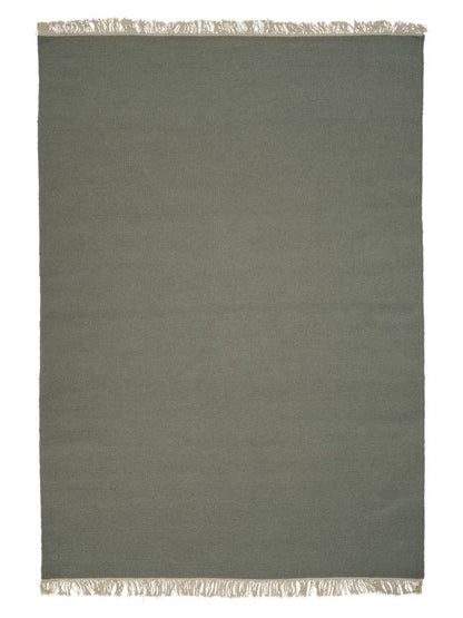 Wollen vloerkleed hip met flosjes Robijn Cactus 