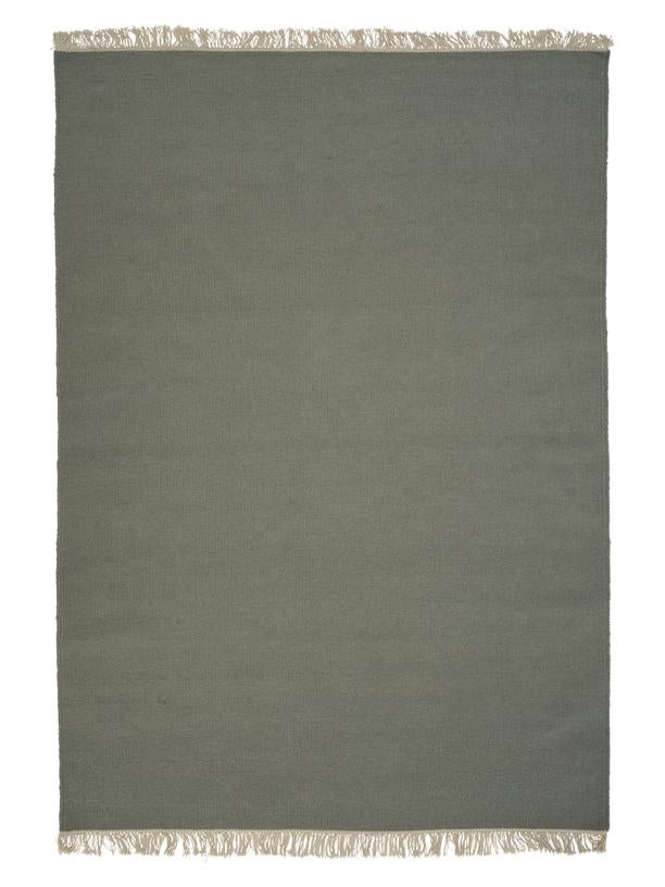 Wollen vloerkleed hip met flosjes Robijn Cactus 