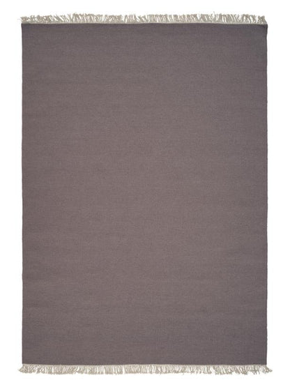 Wollen vloerkleed hip met flosjes Robijn Heather 