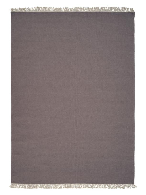 Wollen vloerkleed hip met flosjes Robijn Heather 