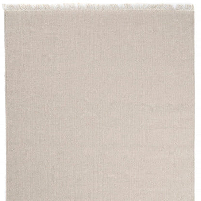 Wollen vloerkleed hip met flosjes Robijn Sand 