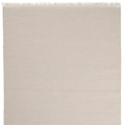 Wollen vloerkleed hip met flosjes Robijn Sand 