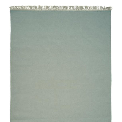 Wollen vloerkleed hip met flosjes Robijn Sky 