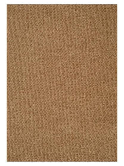 Wollen vloerkleed hip met flosjes Robijn Terracotta closeup