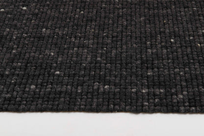 Wollen vloerkleed vlak geknoopt Keet Antraciet 24 