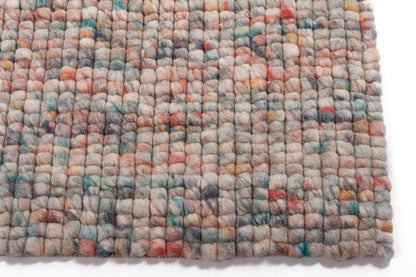 Wollen vloerkleed vlak geknoopt Keet Bont 95 closeup