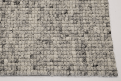 Wollen vloerkleed vlak geknoopt Keet  Middengrijs 22 closeupfoto