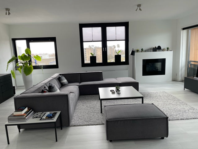 Wollen vloerkleed vlak geknoopt Keet  Middengrijs 22 interieur