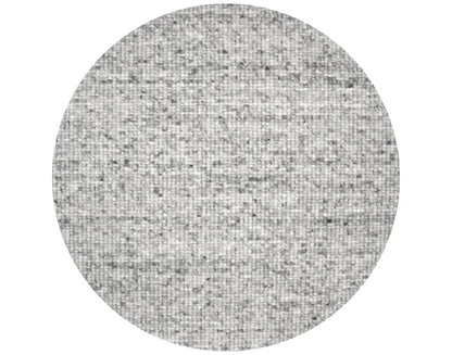 Wollen vloerkleed vlak geknoopt Keet  Rond Middengrijs 22