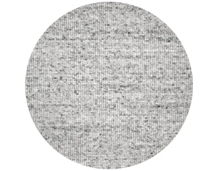 Wollen vloerkleed vlak geknoopt Keet  Rond Middengrijs 22