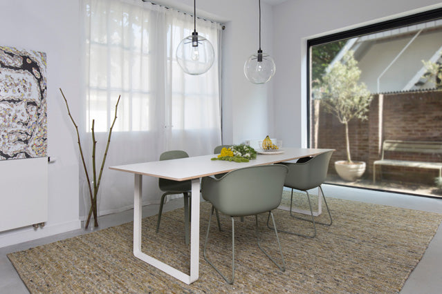 Wollen vloerkleed Diane Groen 08 interieur