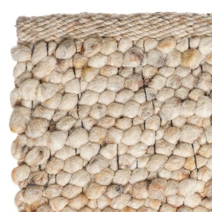 Wollen vloerkleed Eva Zand Beige 02 