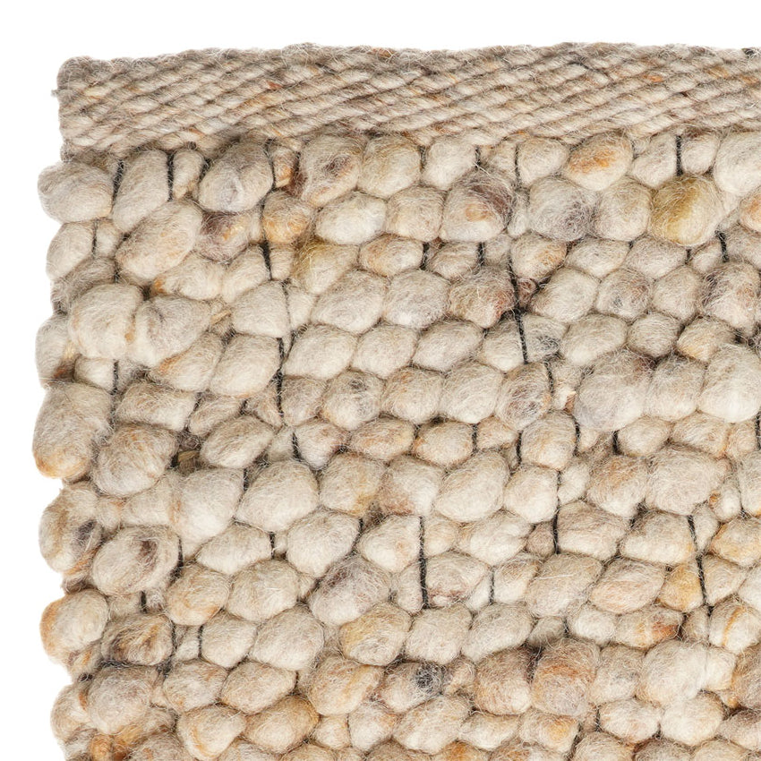 Wollen vloerkleed Eva Zand Beige 02 