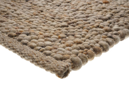 Wollen vloerkleed Eva Zand Beige 02 detail