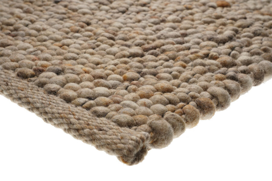 Wollen vloerkleed Eva Zand Beige 02 detail