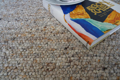 Wollen vloerkleed Eva Zand Beige 02 sfeer