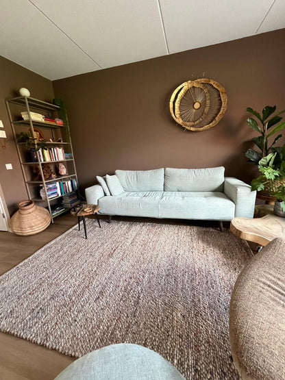 Wollen vloerkleed Franka Poeder 004 interieur