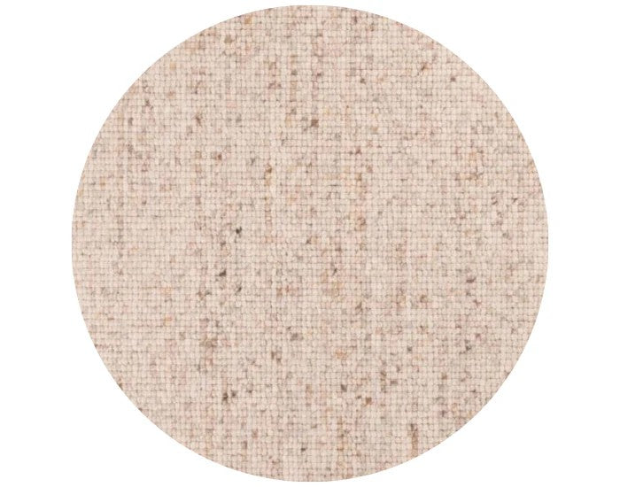 Wollen vloerkleed vlak geknoopt Keet Rond Beige 13