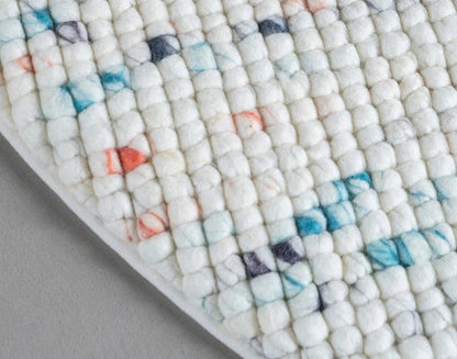 Wollen vloerkleed Keet Rond Multi 99 detail