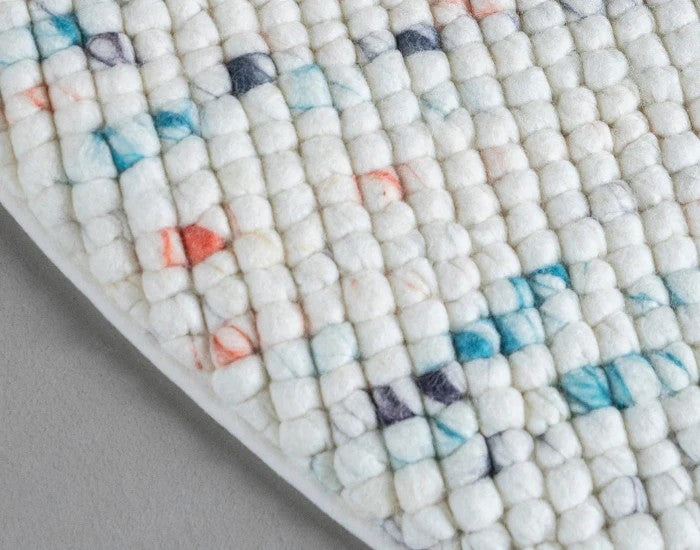 Wollen vloerkleed Keet Rond Multi 99 detail