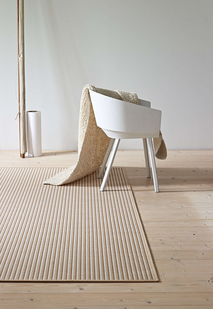 Design vloerkleed Woodnotes Railway Natural White 11651