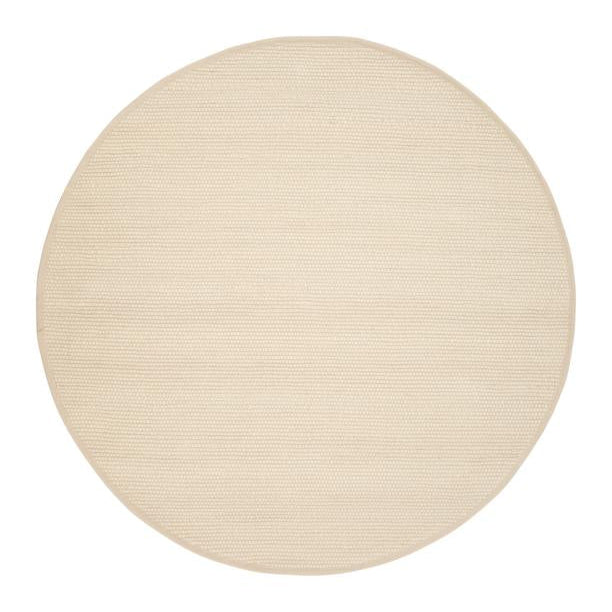 Rond wollen vloerkleed Ankie white; Rond wollen vloerkleed Ankie white