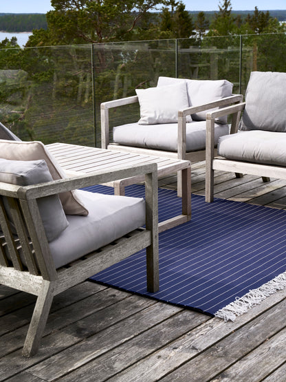 Buitenkleed Woodnotes Line Navy Blue Light Sand; Buitenkleed Woodnotes Line Navy Blue Light Sand; Buitenkleed Woodnotes Line Navy Blue Light Sand