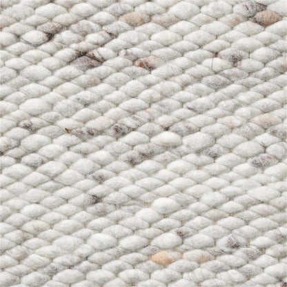 Wollen vloerkleed gevlochten Lisanne Donker Beige 463; Wollen vloerkleed gevlochten Lisanne Donker Beige 463