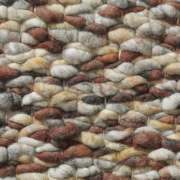 Grof geweven wollen vloerkleed Karlijn Mix Roest; Grof geweven wollen vloerkleed Karlijn Mix Roest