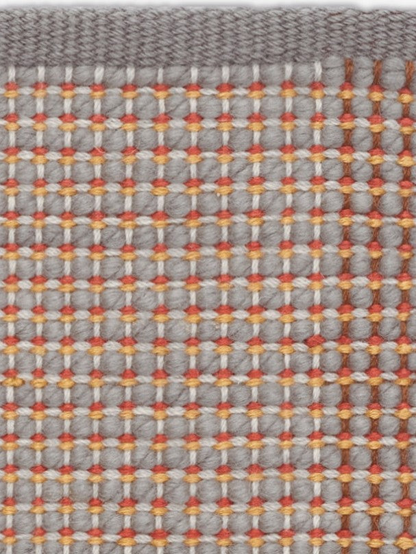Kvadrat vloerkleed Element C0260 Grijs/Rood/Geel