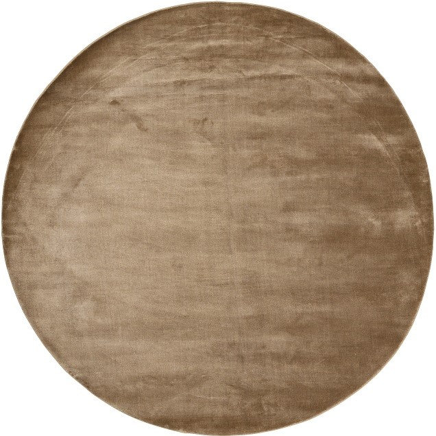 Rond Glossy Vloerkleed Lucy Mosterd