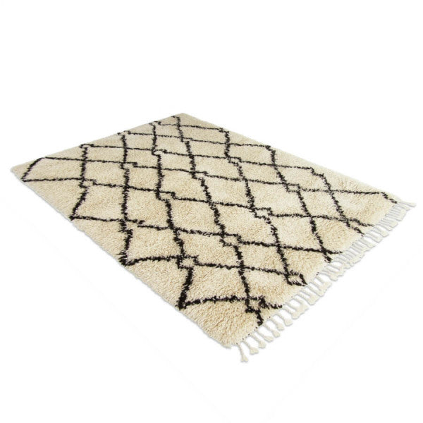Berber vloerkleed hoogpolig Beni Ouarain Design 2 Beige; Berber vloerkleed hoogpolig Beni Ouarain Design 2 Beige; Berber vloerkleed hoogpolig Beni Ouarain Design 2 Beige