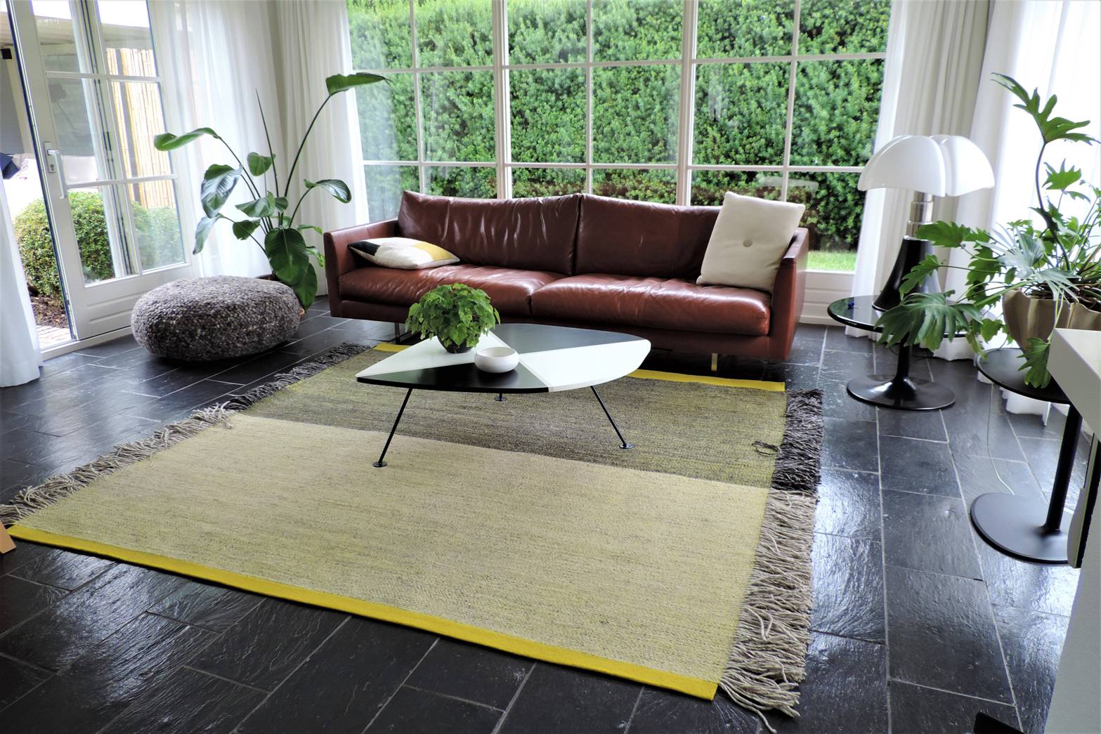 Kvadrat vloerkleed Fringe Geel 442; Kvadrat vloerkleed Fringe Geel 442; Kvadrat vloerkleed Fringe Geel 442
