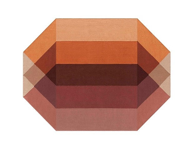 Design vloerkleed Gan Rugs Diamond Indoor Orange Wine
