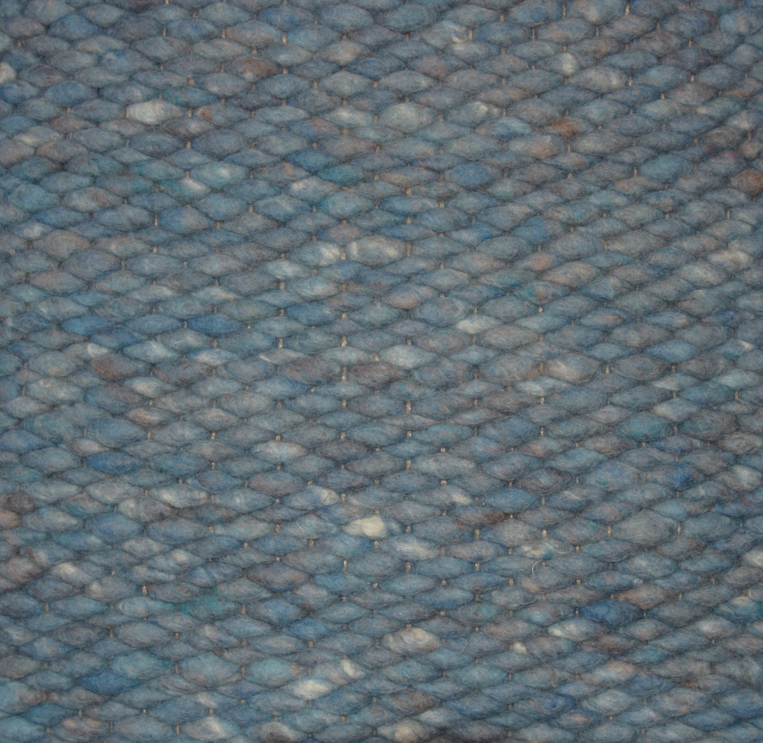 Wollen vloerkleed gevlochten Lisanne Blauw 153; Wollen vloerkleed gevlochten Lisanne Blauw 153
