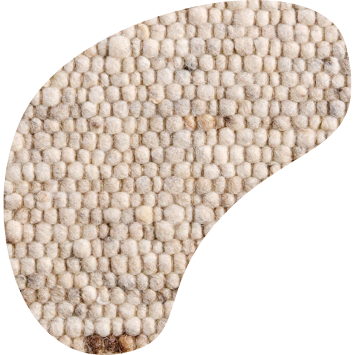 Wollen vloerkleed organisch Nanda Licht Beige 01; Wollen vloerkleed organisch Nanda Licht Beige 01